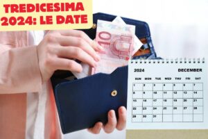 Tredicesima 2024 soldi portafoglio calendario